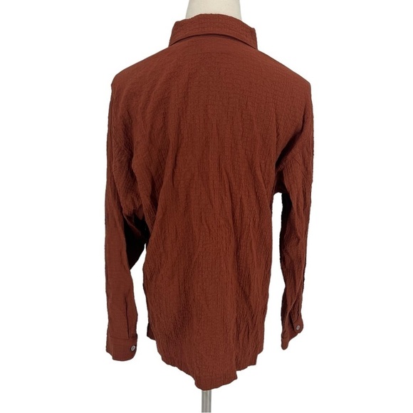 CHICO’S DESIGN Orange Long Sleeve Button Up Shirt Size 8 (1 CHICO’s) Women’s - Picture 3 of 7
